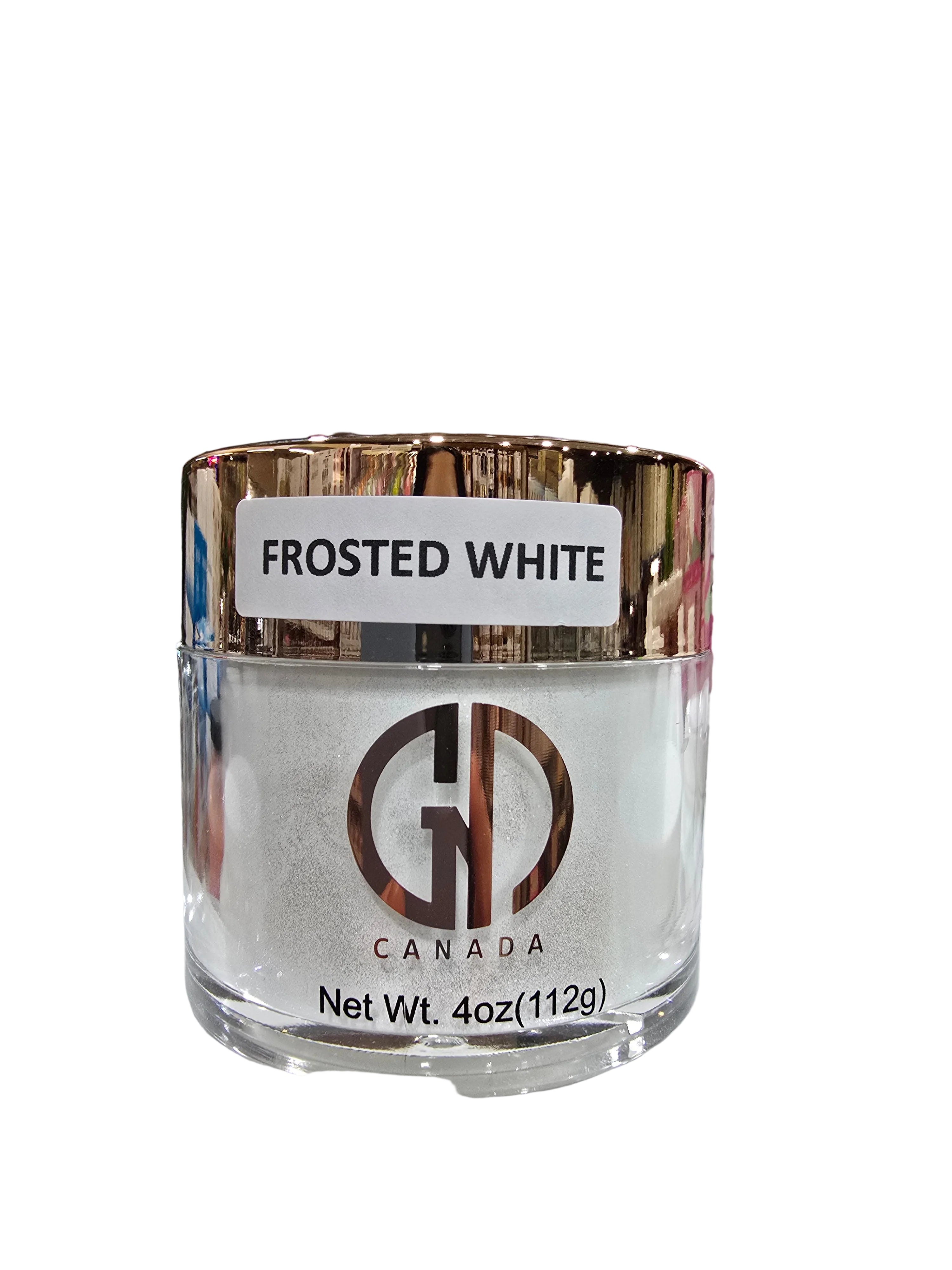 GND ACRYLIC POWDER FROSTED WHITE 4 OZ - Secret Nail & Beauty Supply