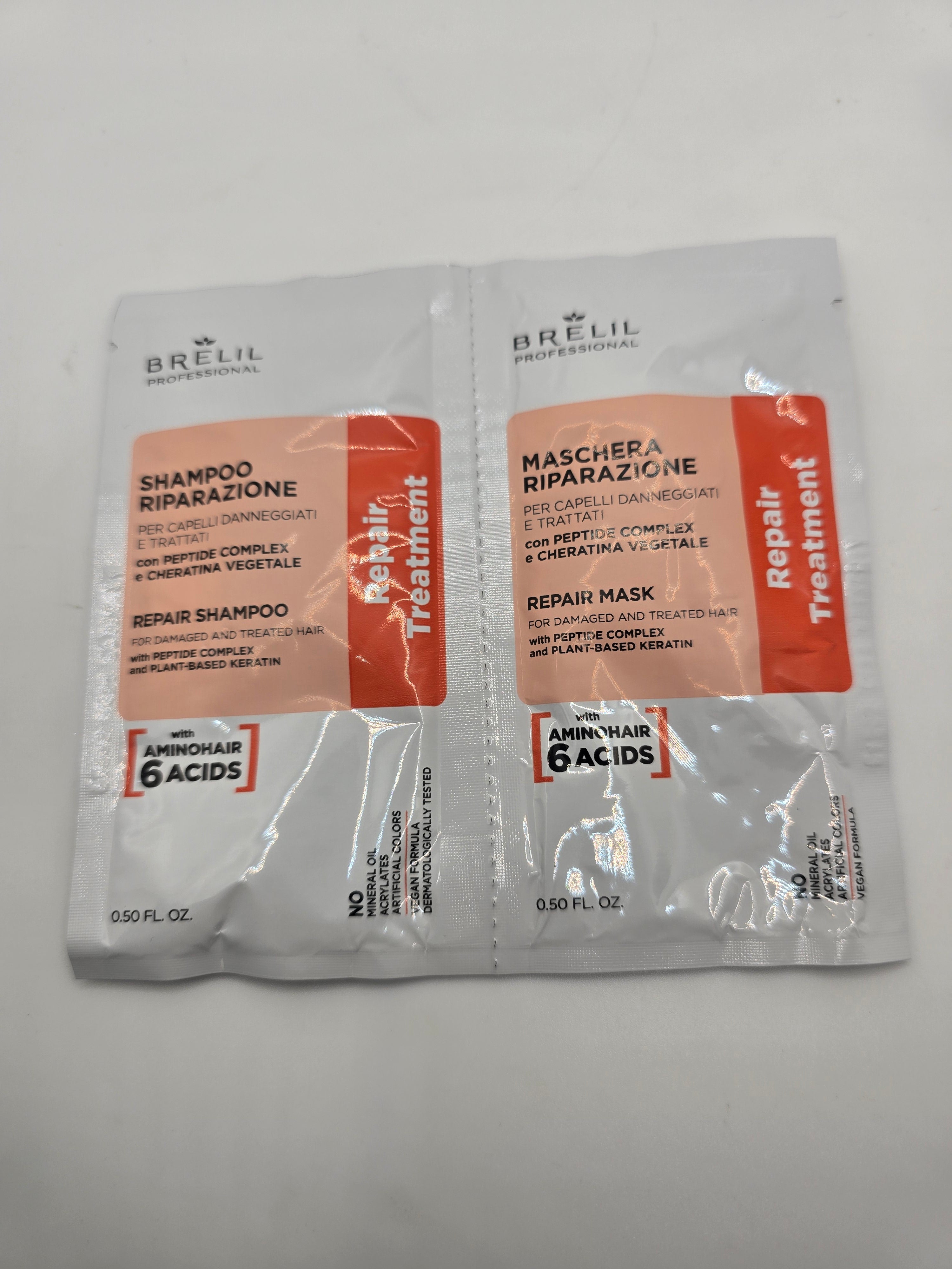 BRELIL AMINO REPAIR TREATMENT - SHAMPOO & MASK - Secret Nail & Beauty Supply