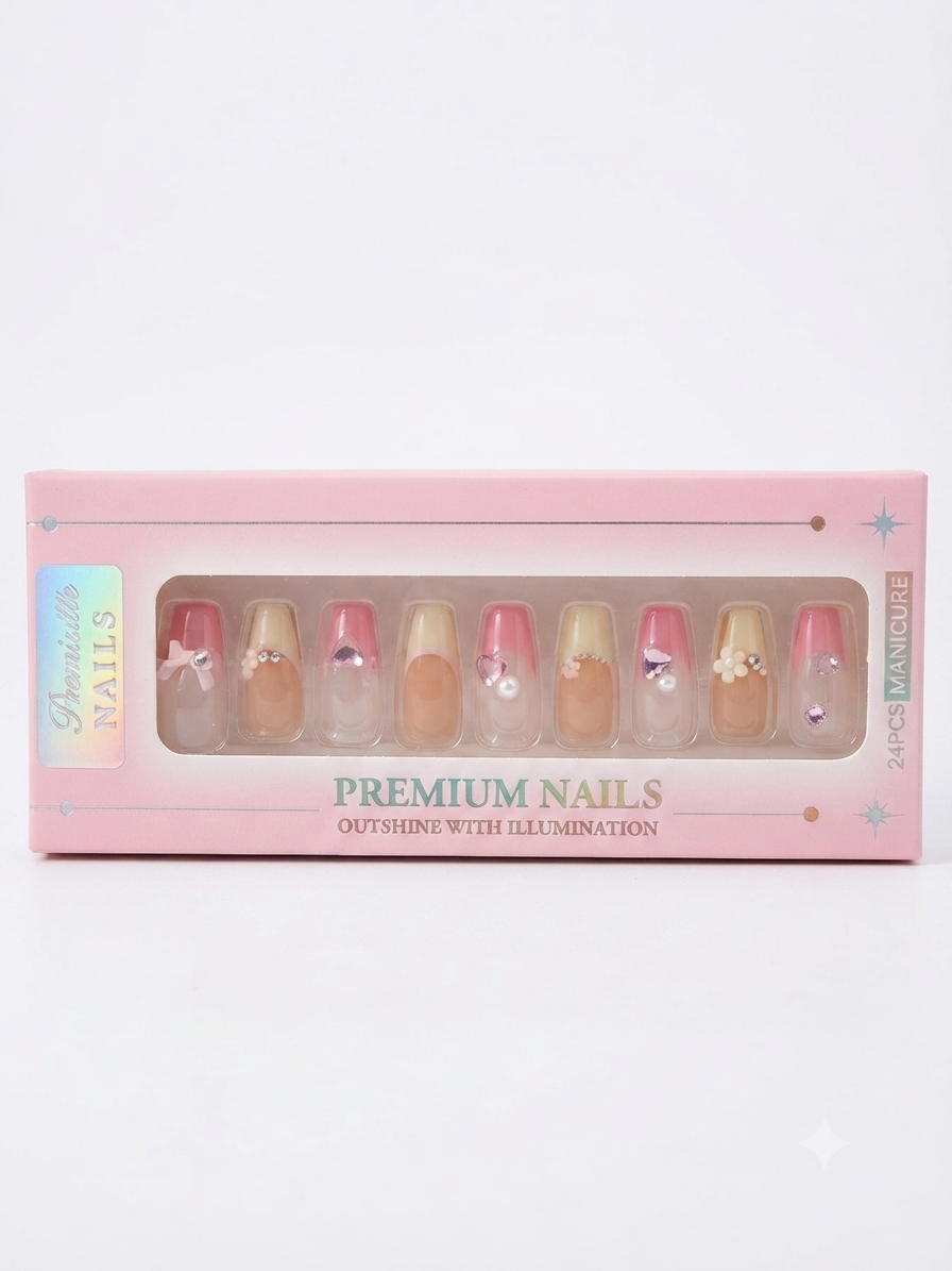 PAPER CRANE PRESS ON NAILS 24 PCS