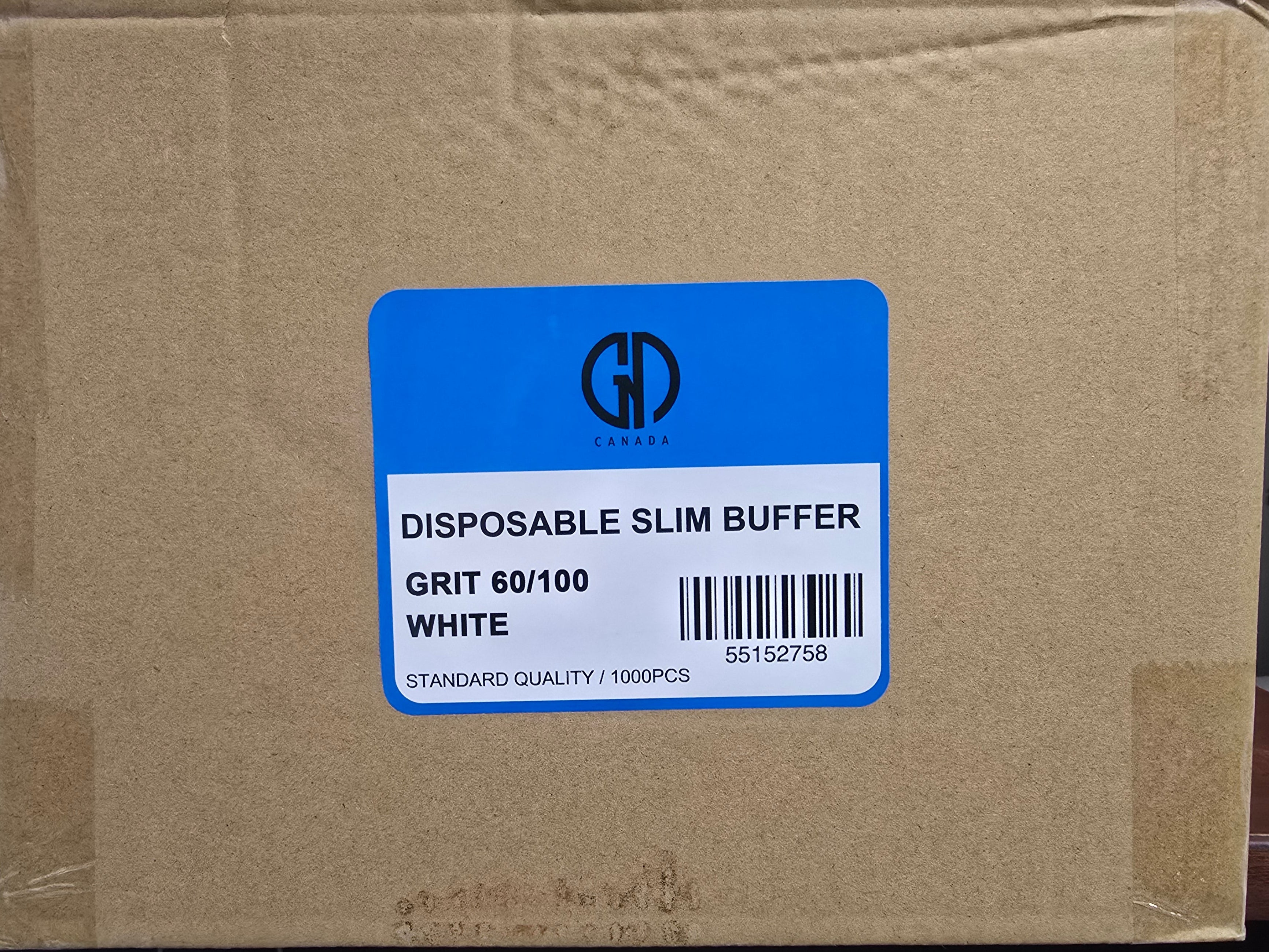 GND SLIM BUFFER - WHITE - GRIT 60/100 - 1000pcs/box