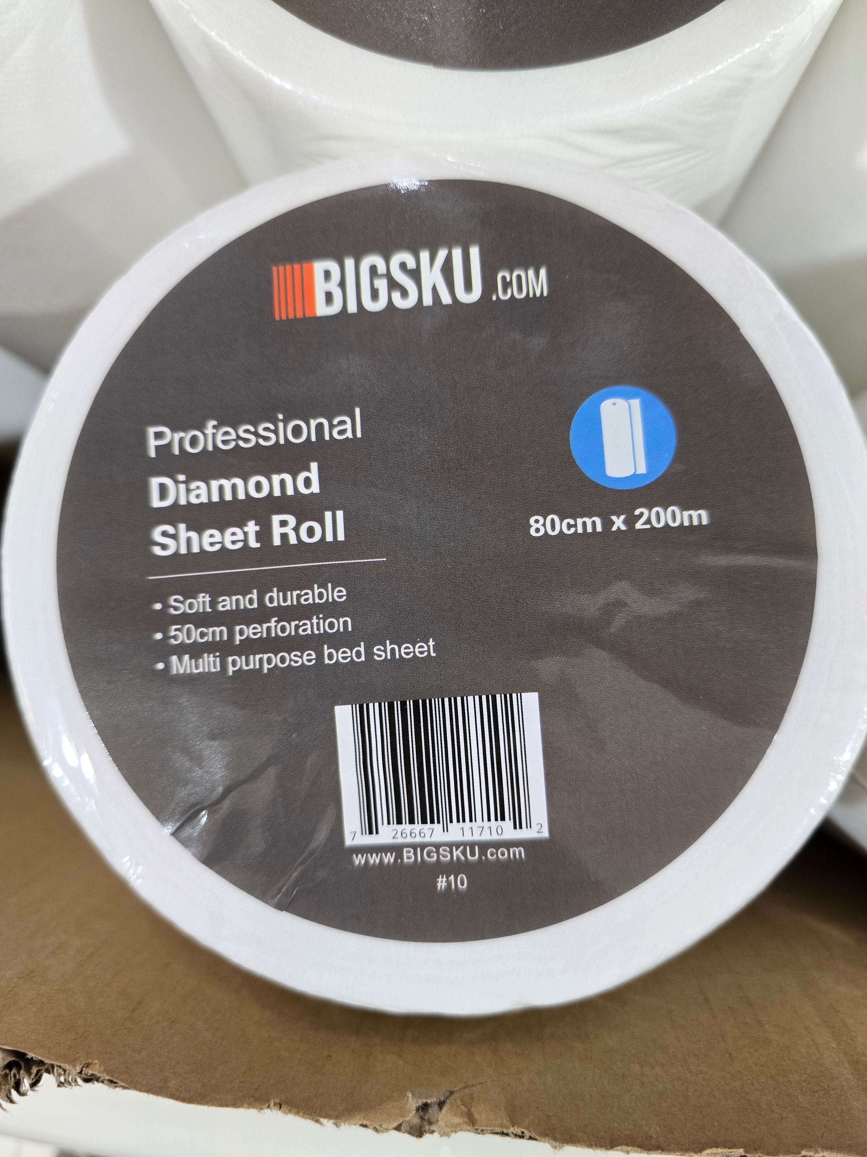 BIGSKU PROFESSIONAL DIAMOND SHEET ROLL NON-WOVEN 80X200MX50 PCS