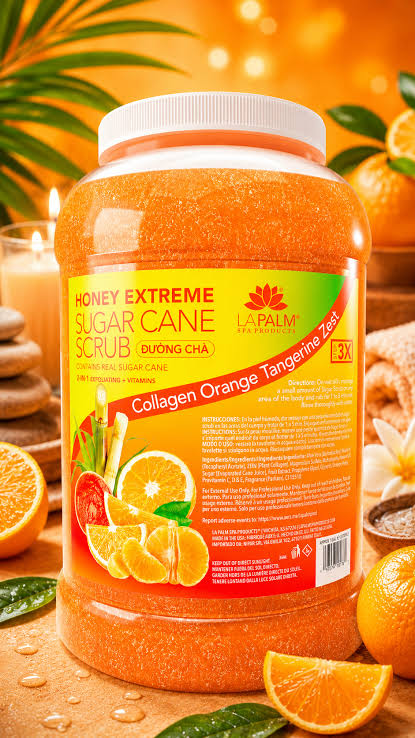 LAPALM HONEY EXTREME SUGAR CANE SCRUB ORANGE -1 GALLON