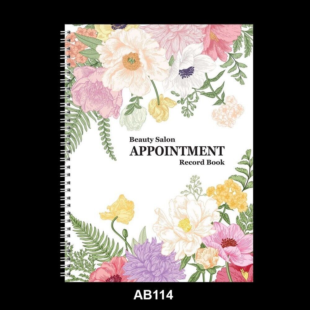BER AB114 APPOINTMENT BOOK 4-COLUMN - FLOWER STYLE