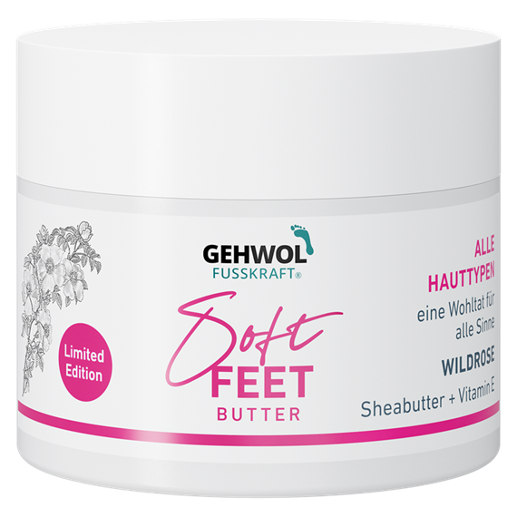 GEHWOL FUSSKRAFT SOFT FEET BUTTER WILD ROSE 50 ML JAR