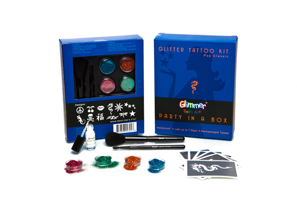 GLIMMER BODY ART- GLITTER TATTOO KIT