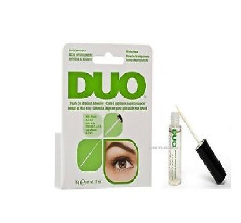 AMER 56812 DUO ADHESIVE BRUSH ON-WHT/CLEAR - Secret Nail & Beauty Supply