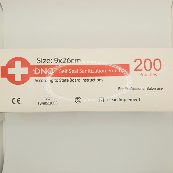 DND SELF SEAL SANITIZATION POUCH 9X26CM  200/BOX