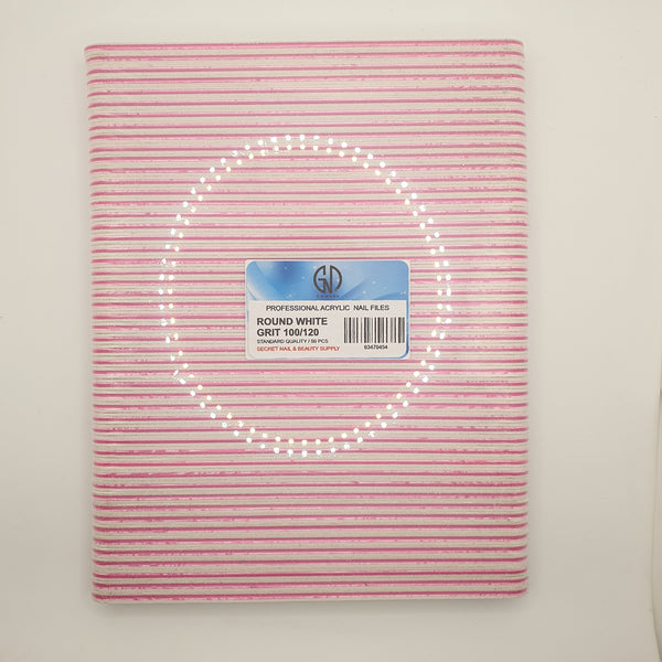 GND ROUND WHITE 100/120 FILE