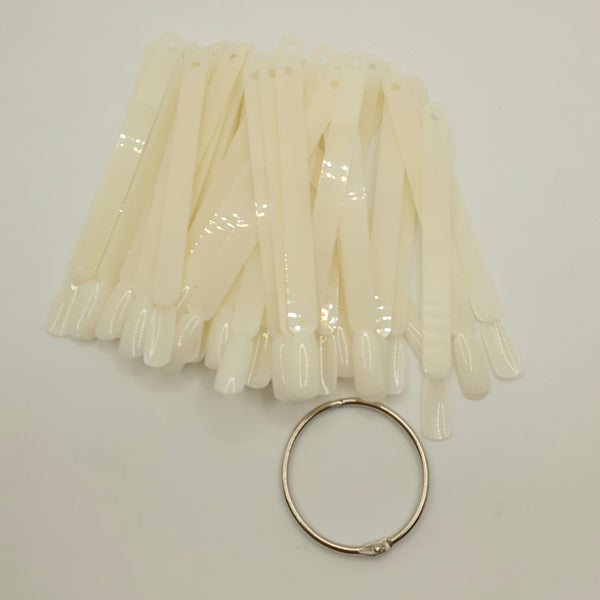 NTC-RING NAIL TIPS COLOR RING DISP 50 TIPS-NATURAL
