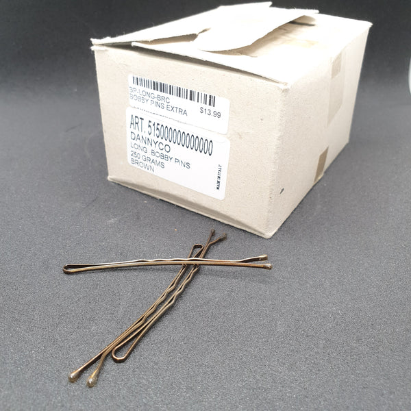 BP-LONG-BRC BOBBY PINS EXTRA LONG-BROWN