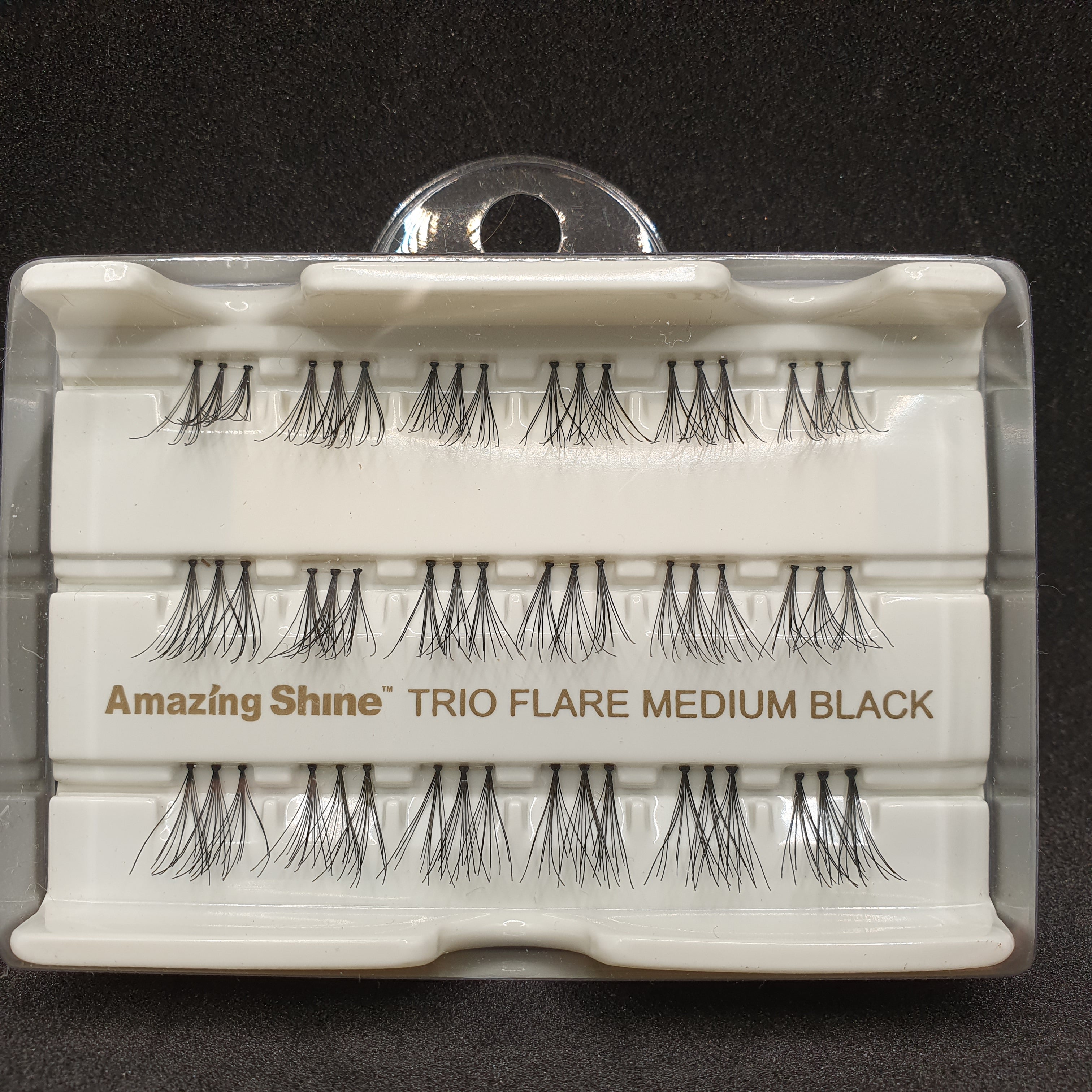 ASN eyelash 362 trio flare medium black