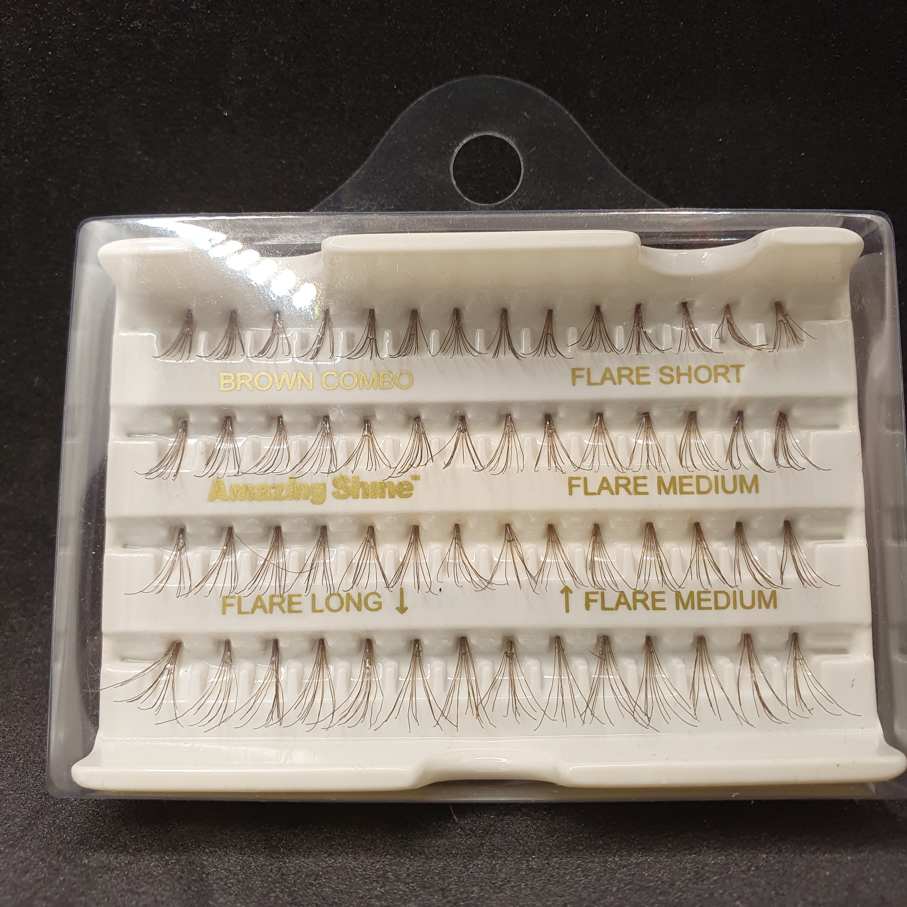 ASN 684 AMAZING SHINE Brown FLARE MIX S-M-L eyelash