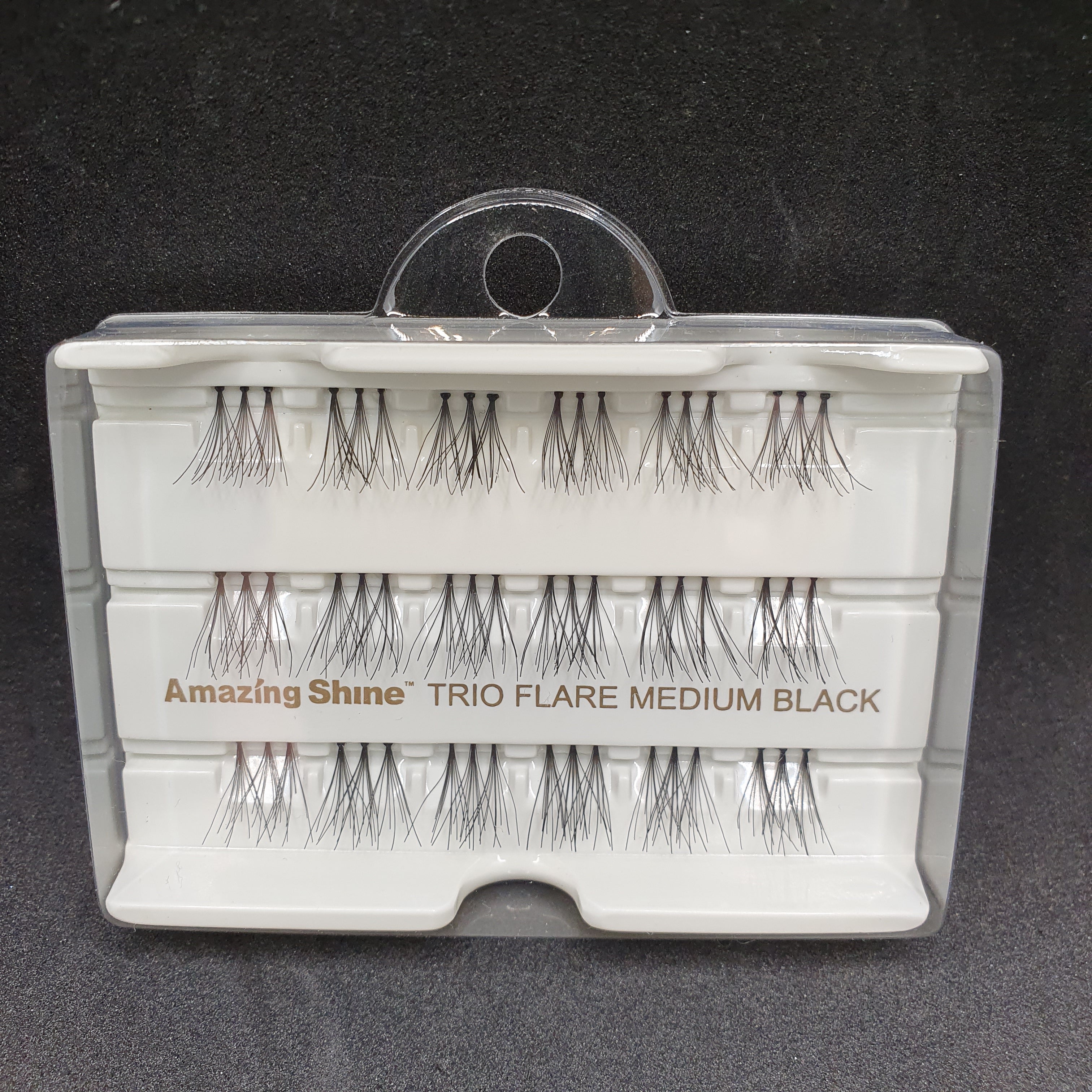 ASN 362 AMAZING SHINE Trio flare medium black eyelash