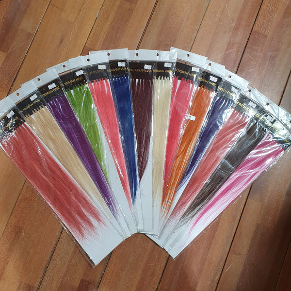 100% HUMAN HAIR EXTENSION 10/PKG