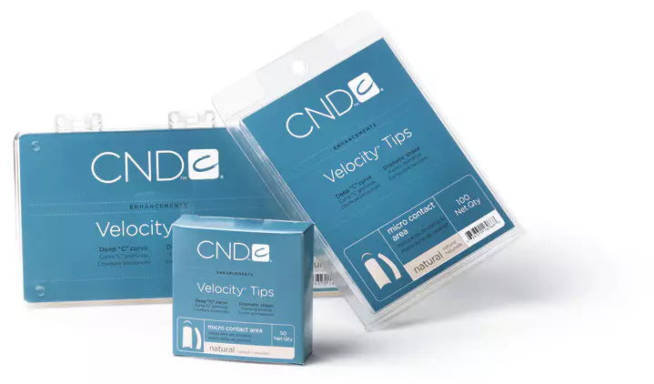 CND VELOCITY TIPS 100/tray-WHITE