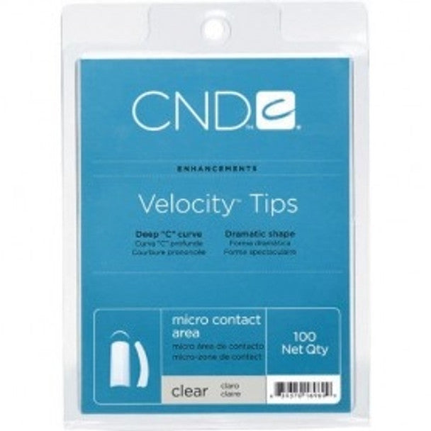 CND VELOCITY TIPS 100/tray-WHITE