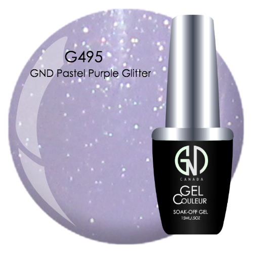 gnd pastel purple glitter gnd g495 one step gel