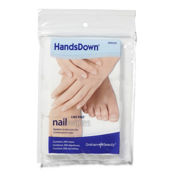 42800C HANDSDOWN LINT-FREE NAIL WIPES 200/PKG - Secret Nail & Beauty Supply