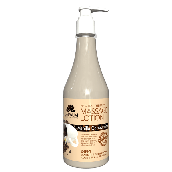 LAPALM MASSAGE LOTION - VANILLA CAPPUCINO 8 OZ