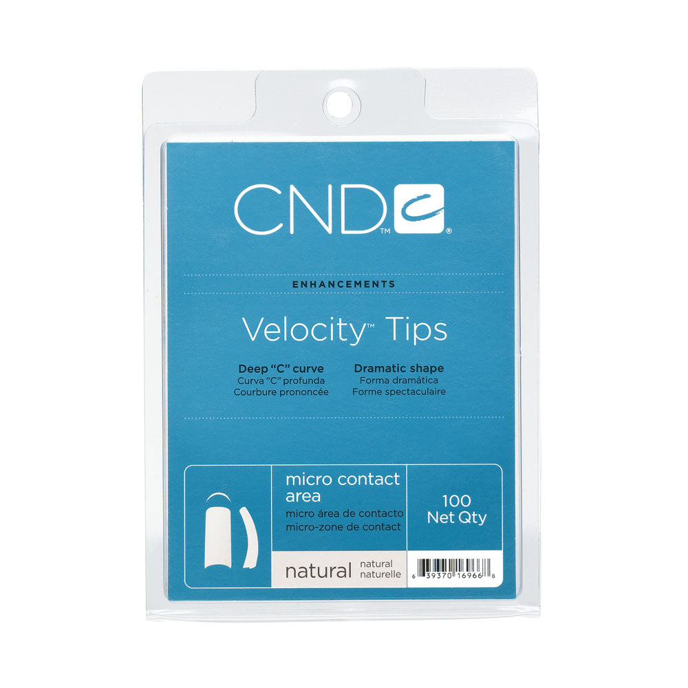 CND VELOCITY TIPS 100/tray-WHITE