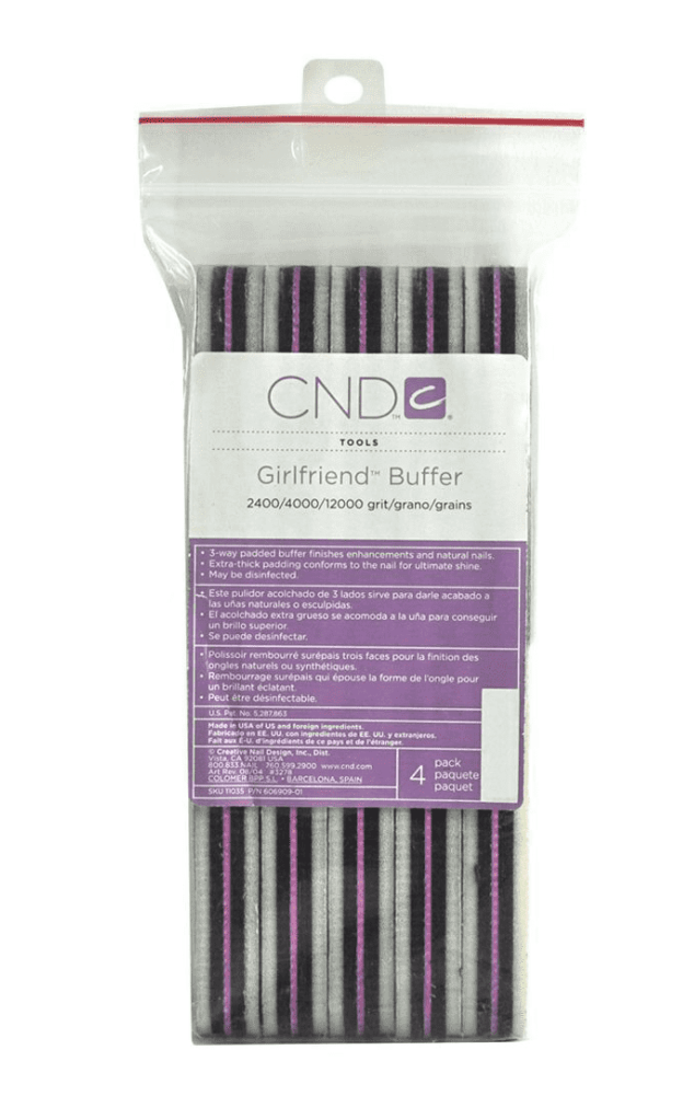 CND 70110356 CND GIRLFRIEND 3 WAY BUFF 4/P SECRET NAIL & BEAUTY SUPPLY