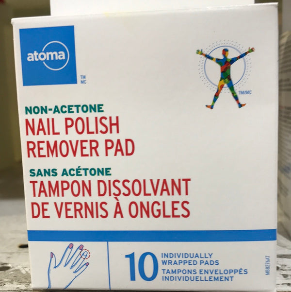 [Store pickup only] WII-REMOVER PAD ATOMA NAIL POLISH REMOVER PAD 10/PKG