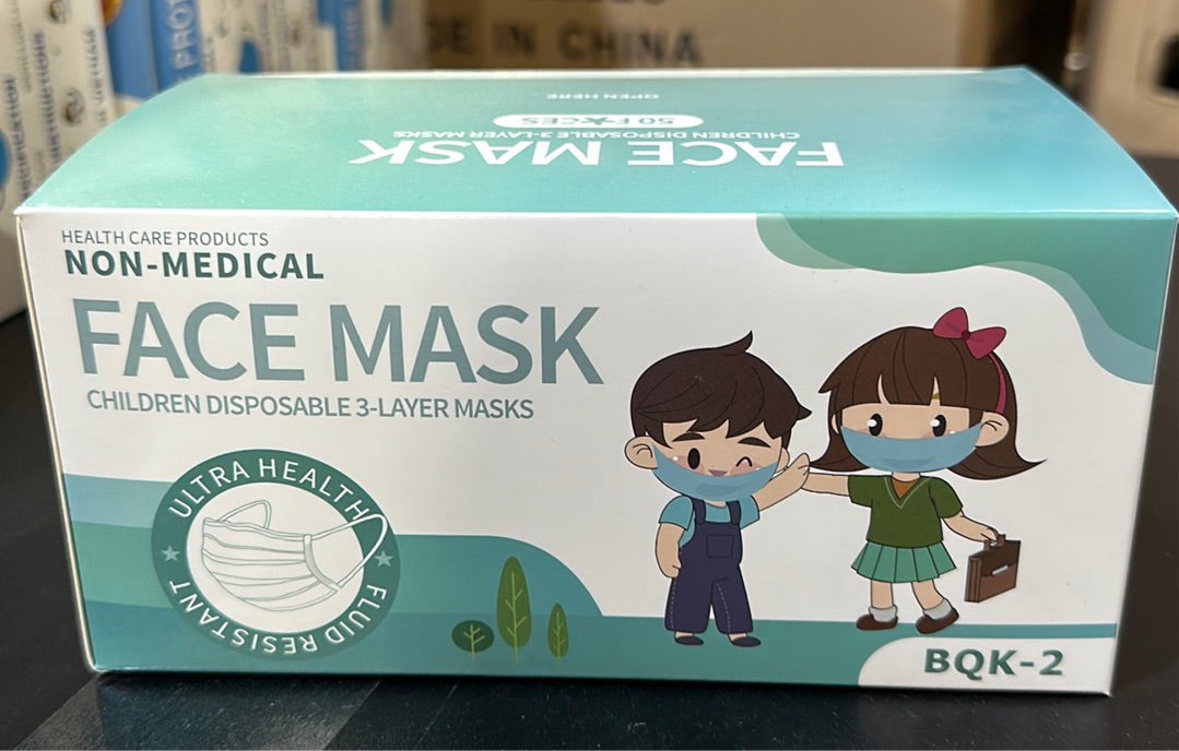BQK-2 Children Disposable Face Mask (3 Layers) 50pcs/Box
