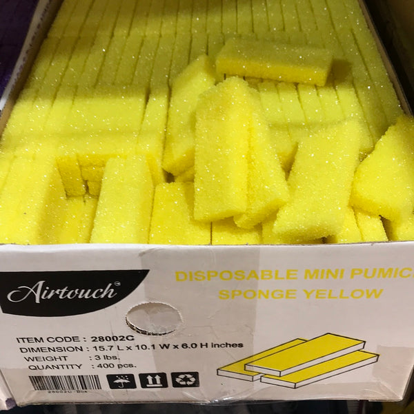 28002C Airtouch Disposable Mini Pumice Sponge Yellow