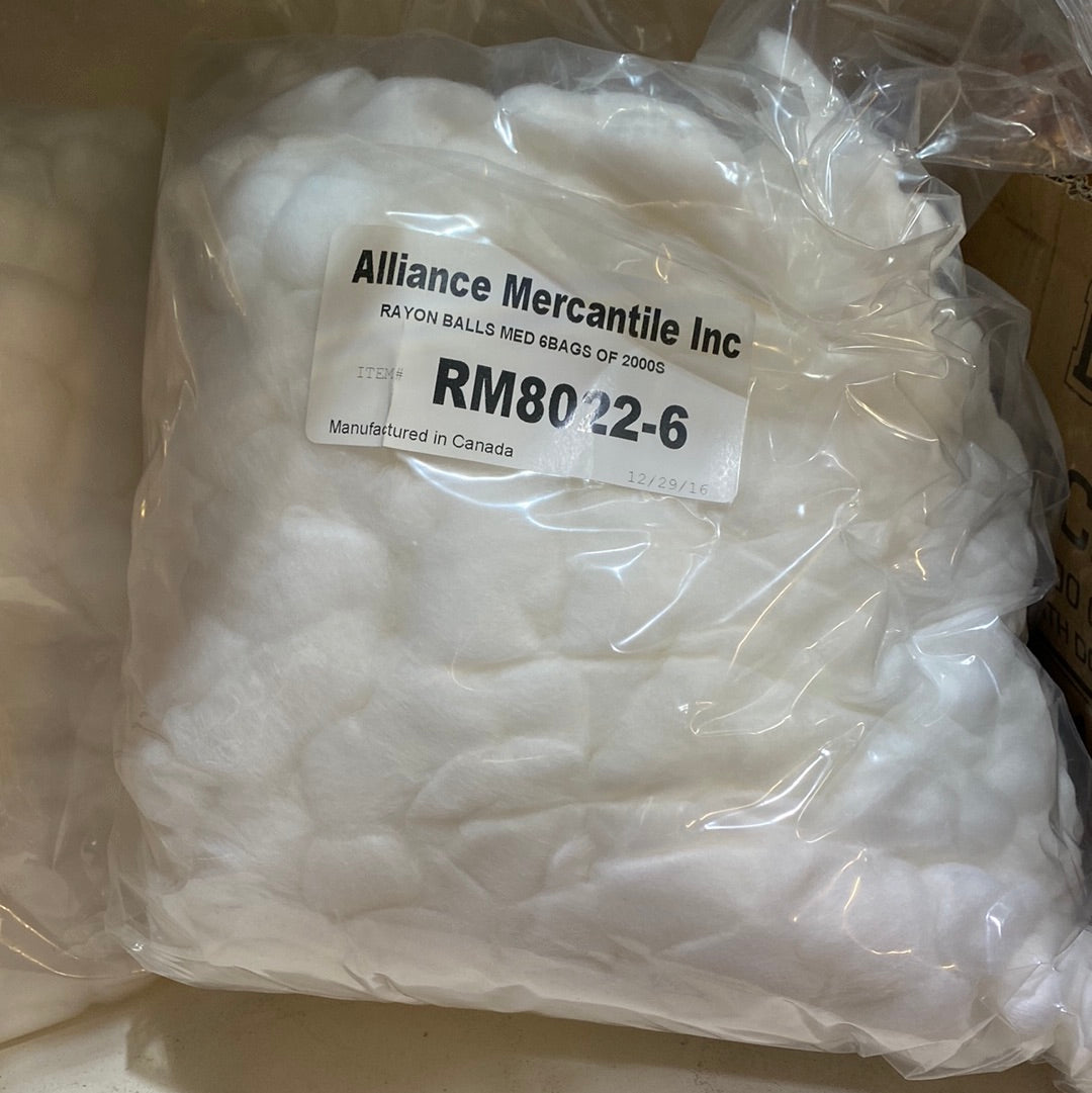 RM8022-6 RAYON COTTON BALLS MED 2000/BAG
