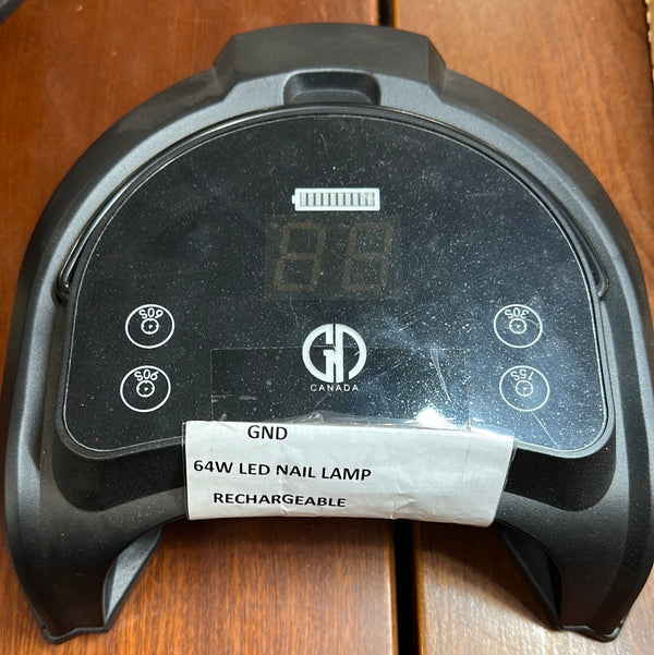 LI - ION RECHARGEABLE GND 64W LED NAIL LAMP
