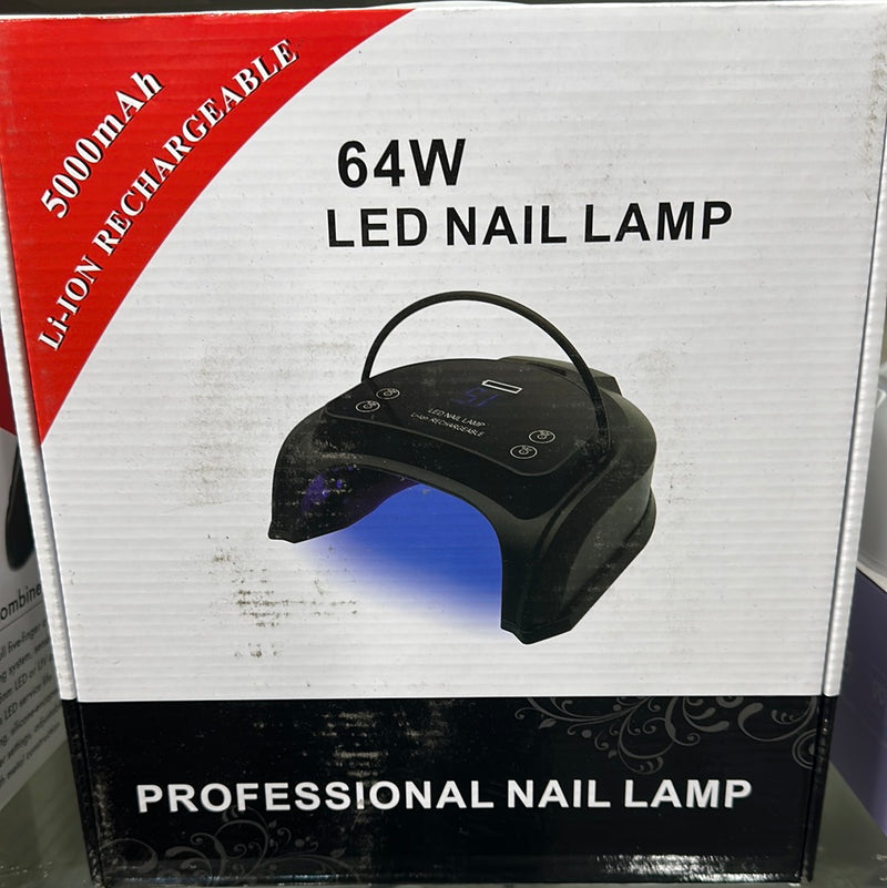 LI - ION RECHARGEABLE GND 64W LED NAIL LAMP