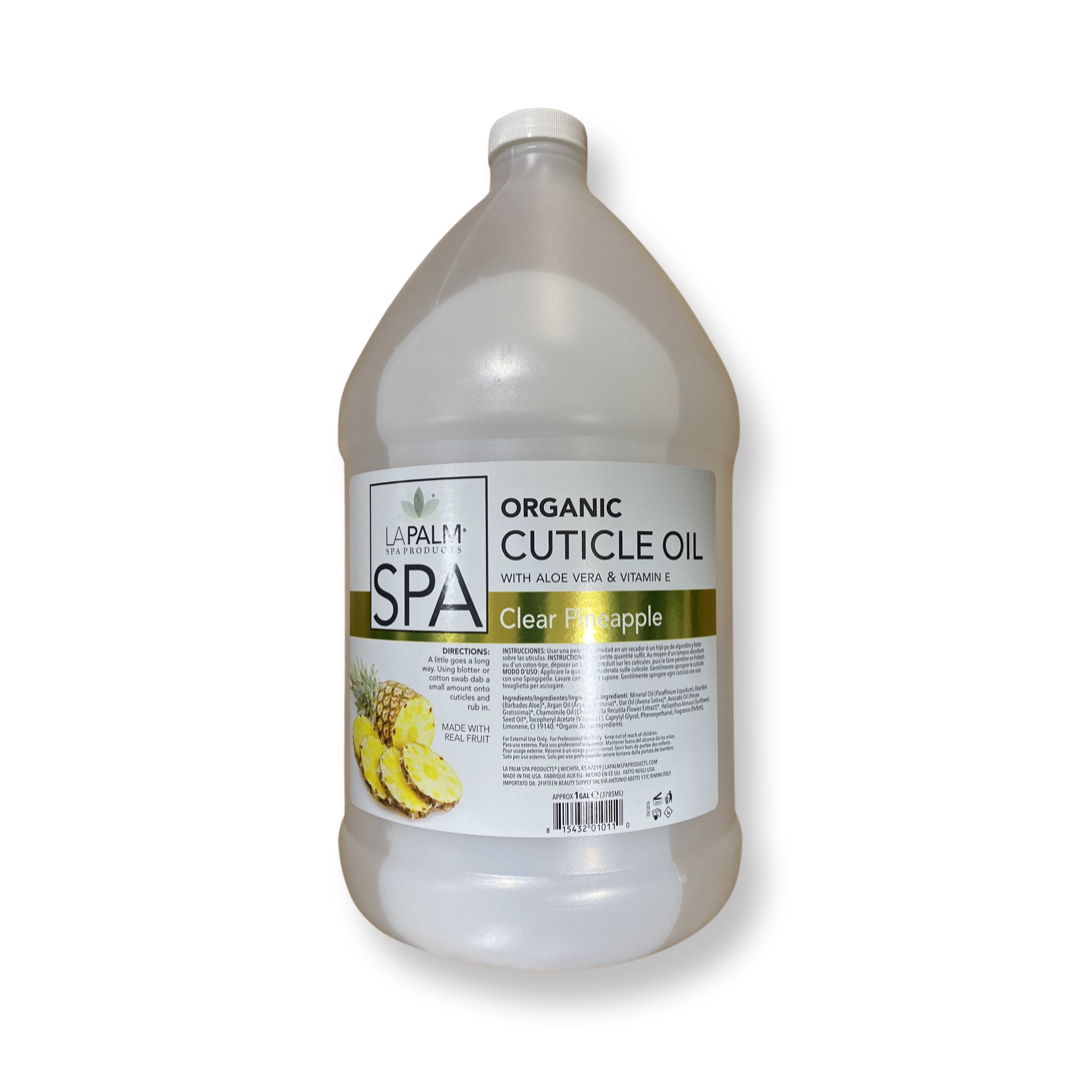 LA PALM ORGANIC CUTICLE OIL (CLEAR PINEAPPLE) 1 Gallon - Secret Nail & Beauty Supply