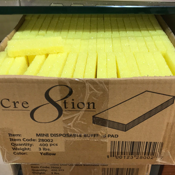 28002 CRE8TION DISPOSABLE MINI PUMICE  YELLOW 400/CASE