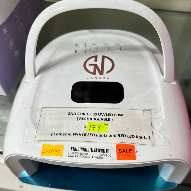 GND CORDLESS UV/LED LAMP 60W-RECHARGEABLE