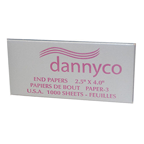 DANN PAPER-3 DANNYCO END PAPERS 2.5" X 4.0"