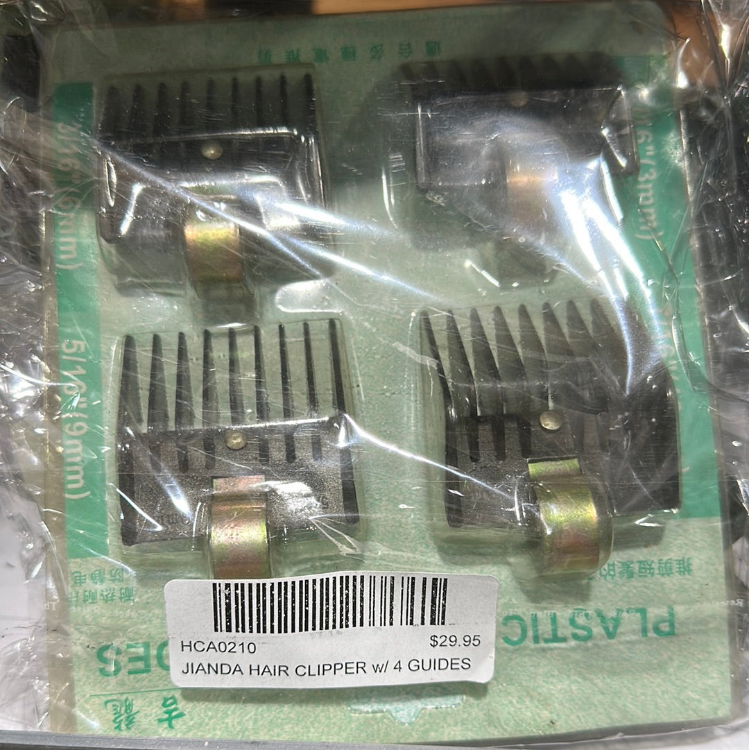 HCA0210 JIANDA HAIR CLIPPER W/ 4 GUIDES