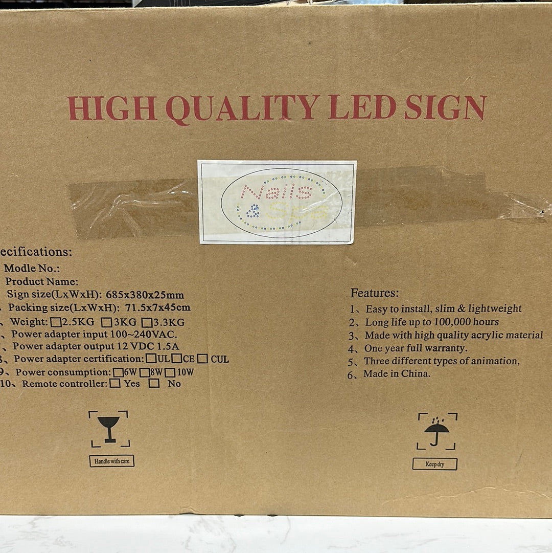 CHI LED HSN0003 LED SIGN-NAILS&SPA (LG)