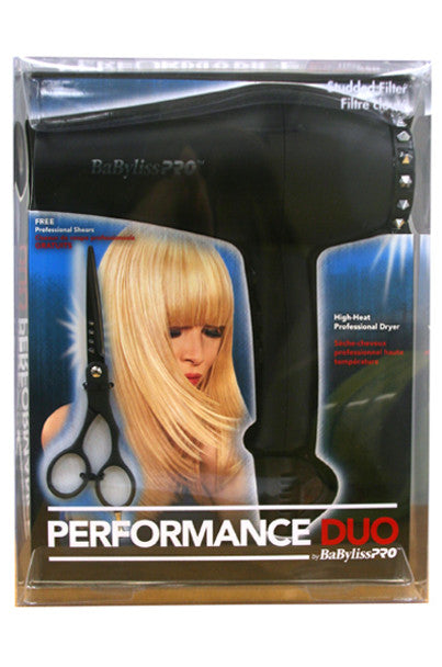 BABRK5586C BABYLISS PERFORMANCE DUO HAIR DRYER w/ FREE SHEARS-DISC