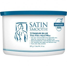 SATIN SMOOTH TITANIUM BLUE Thin Film Hard Wax 14 oz