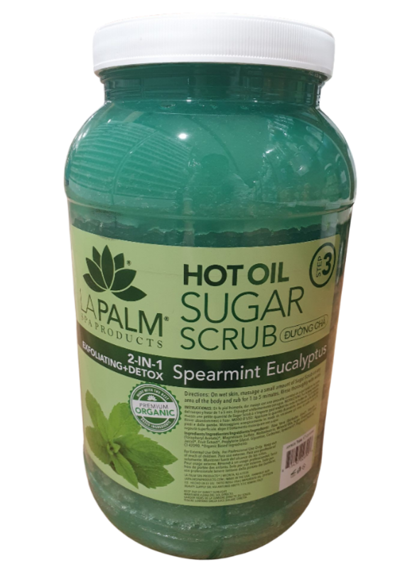 LAPALM HOT OIL SUGAR SCRUB SPEARMINT - 1 GALLON