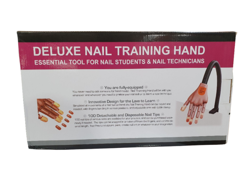 DELUXE NAIL TRAINING HAND ( with 100 tips) - Secret Nail & Beauty Supply