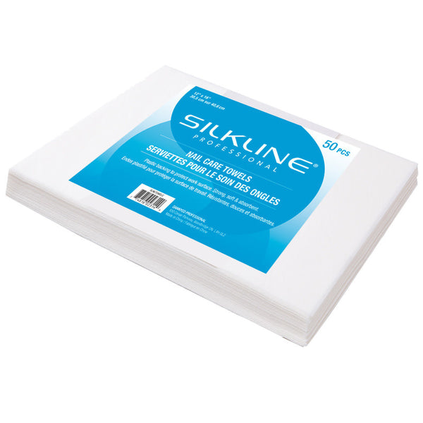 SLNLTOWELC SILKLINE NAIL CARE TOWEL 50/PKG - Secret Nail & Beauty Supply