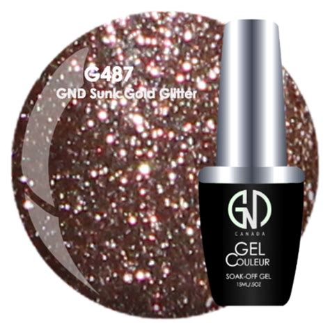 GND SUNK GOLD GLITTER GND G487 ONE STEP GEL