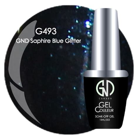 GND SAPHIRE BLUE GLITTER GND G493 ONE STEP GEL