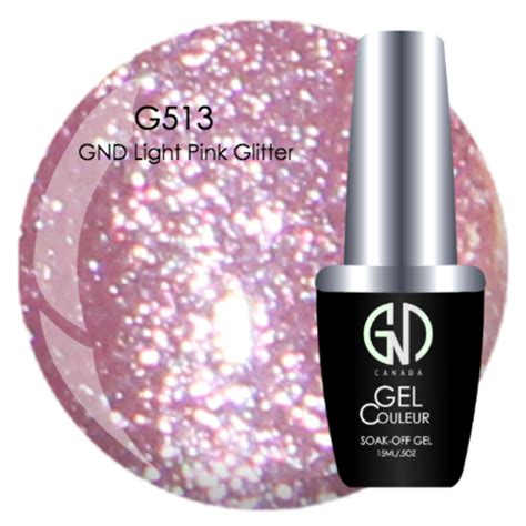 GND LIGHT PINK GLITTER GND G513 ONE STEP GEL