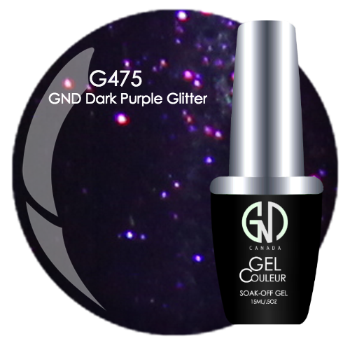 GND DARK PURPLE GLITTER GND G475 ONE STEP GEL