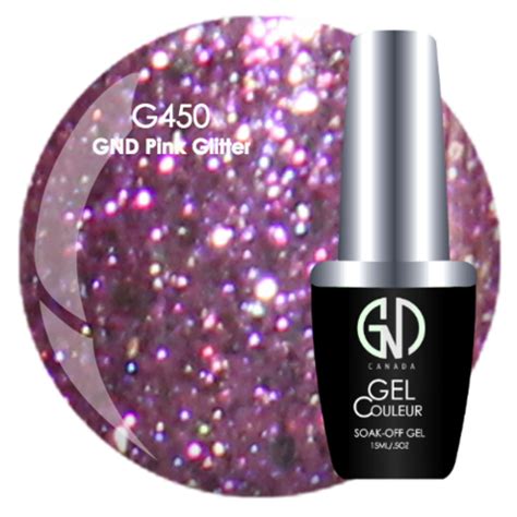 GND PINK GLITTER GND G450 ONE STEP GEL